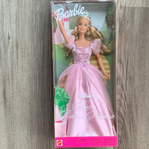 Barbie Princess Doll Mattel 2002 Pink Gown Silver Tiara New Vintage Collectible - Picture 8 of 8